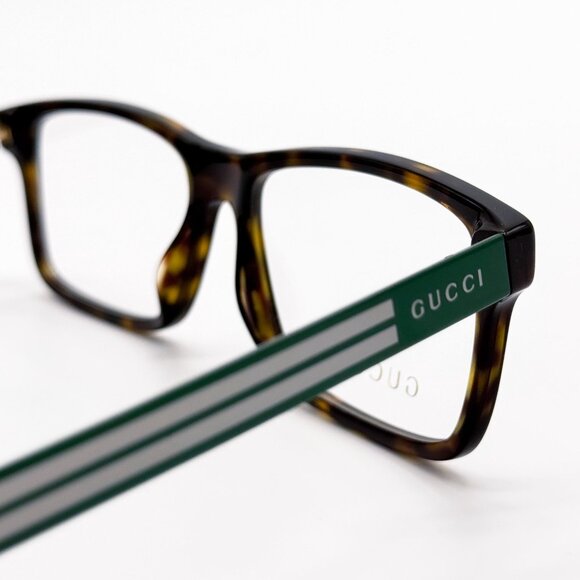 NEW GG0692O 002 GUCCI MEN HAVANA GREEN EYEGLASSES GUCCI - Picture 6 of 9